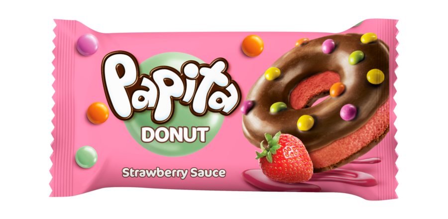 Papita Donut – jahodový krém