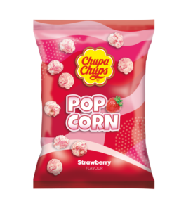 Chupa Chups – popcorn slazený s jahodovou příchutí