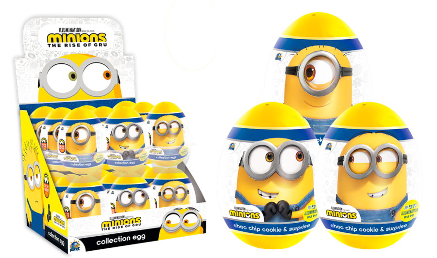 Plastové vejce s cookies Minions