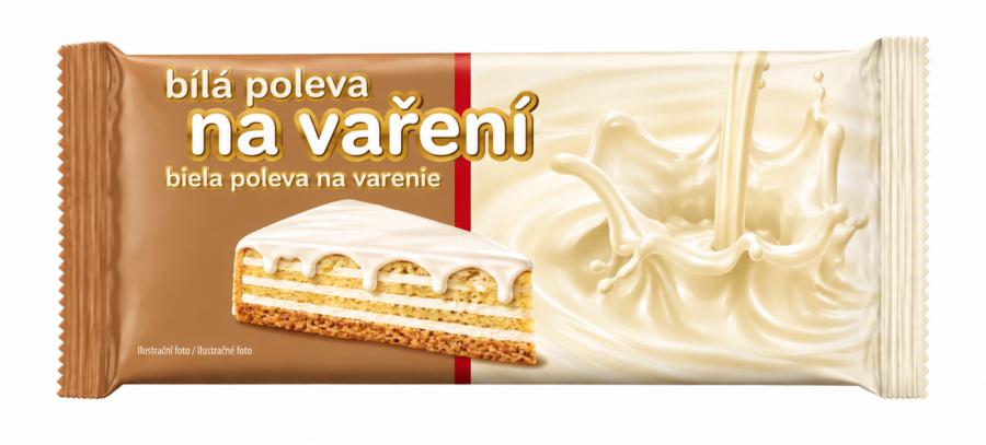 Pochoutka poleva na vaření bílá